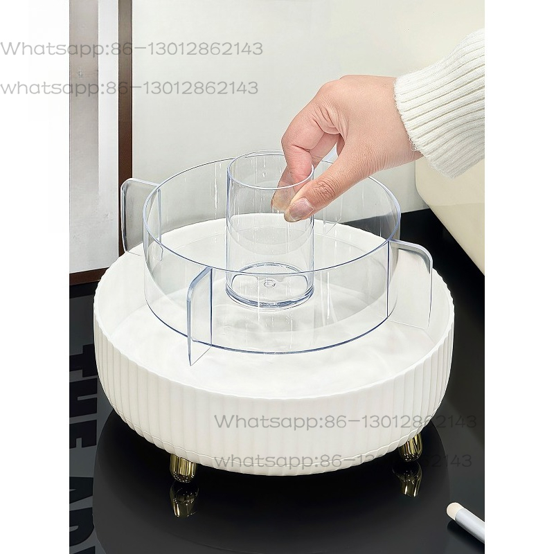 Luxury High End Skincare - Rotating cosmetic storage box, light luxury