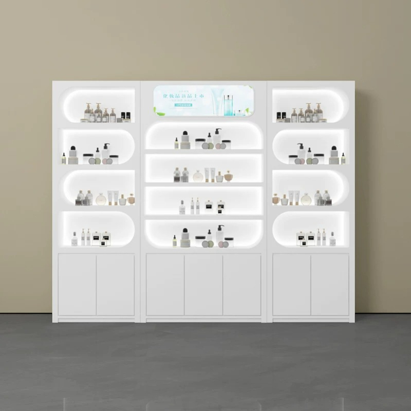 Luxury Skincare & Spa Photos - Nordic Minimalist Beauty Salon Display Cabinet