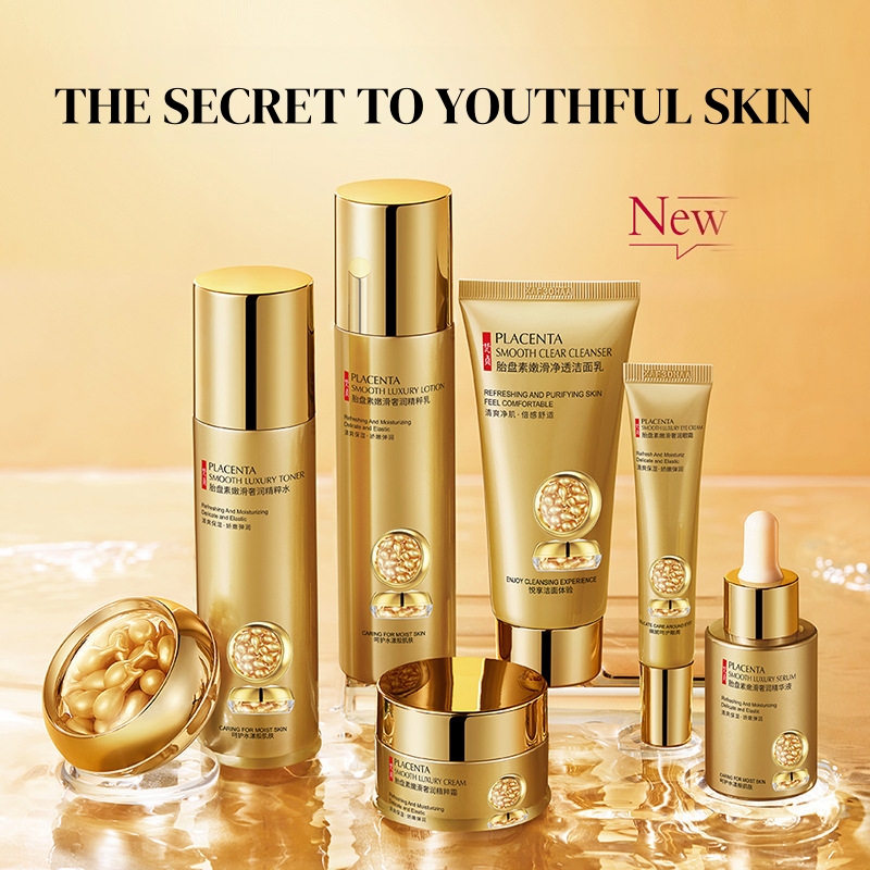Placenta Skin Care Seven-Piece - огляд і ціна Luxury Skincare Kit