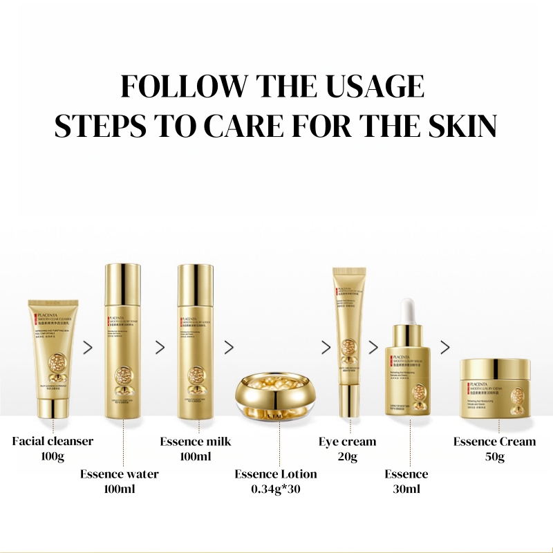 Placenta Skin Care Seven-Piece - огляд і ціна Luxury Skincare Kit