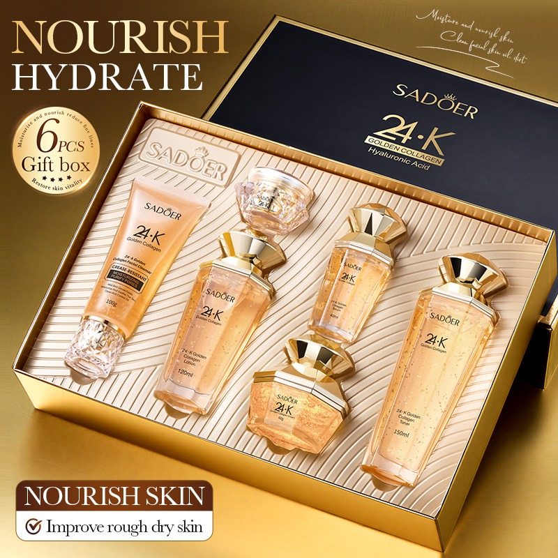 24K Gold Collagen Protein Skin - огляд і ціна Luxury Skincare Kit