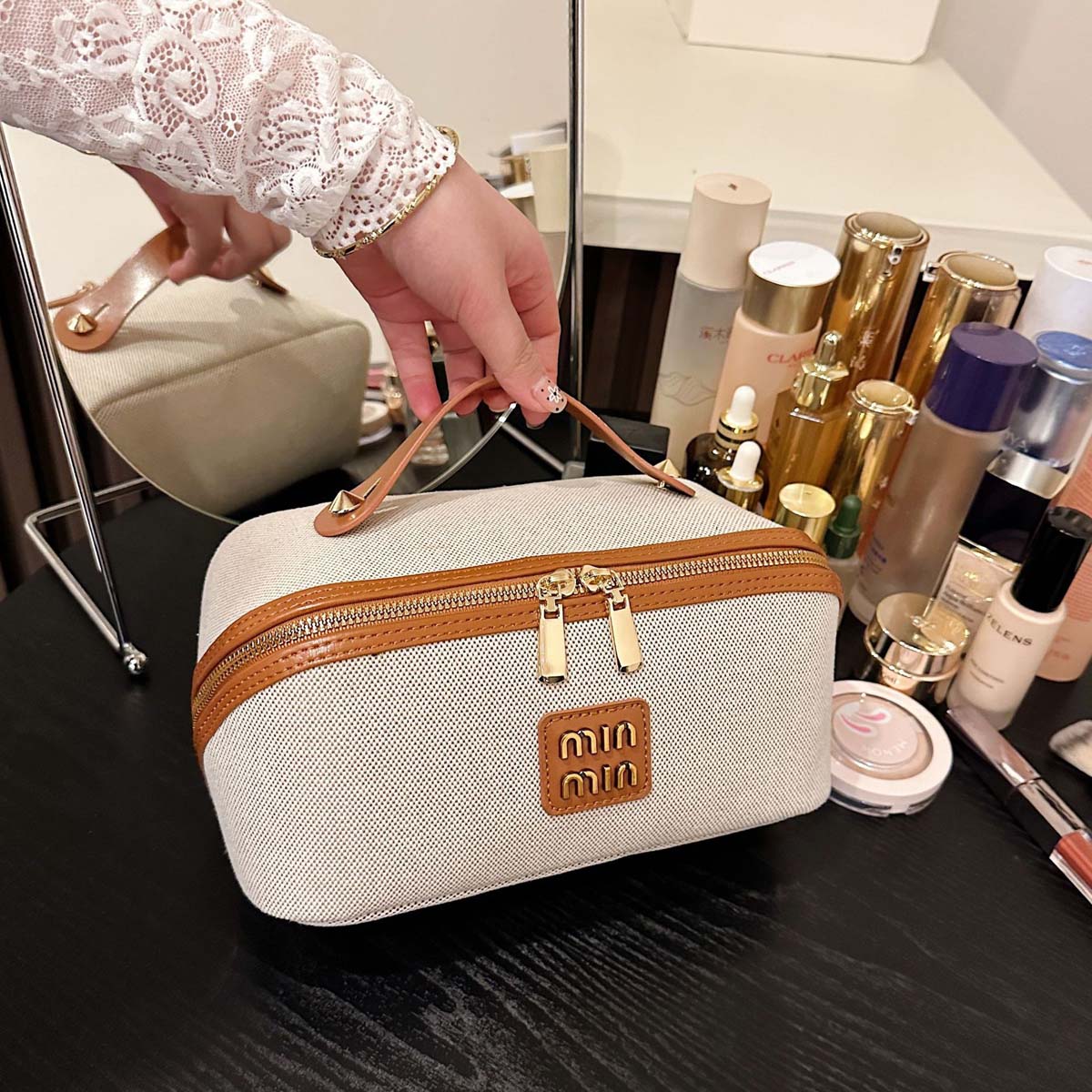 Makeup bag - Retro light luxur - огляд і ціна Luxury High End Skincare