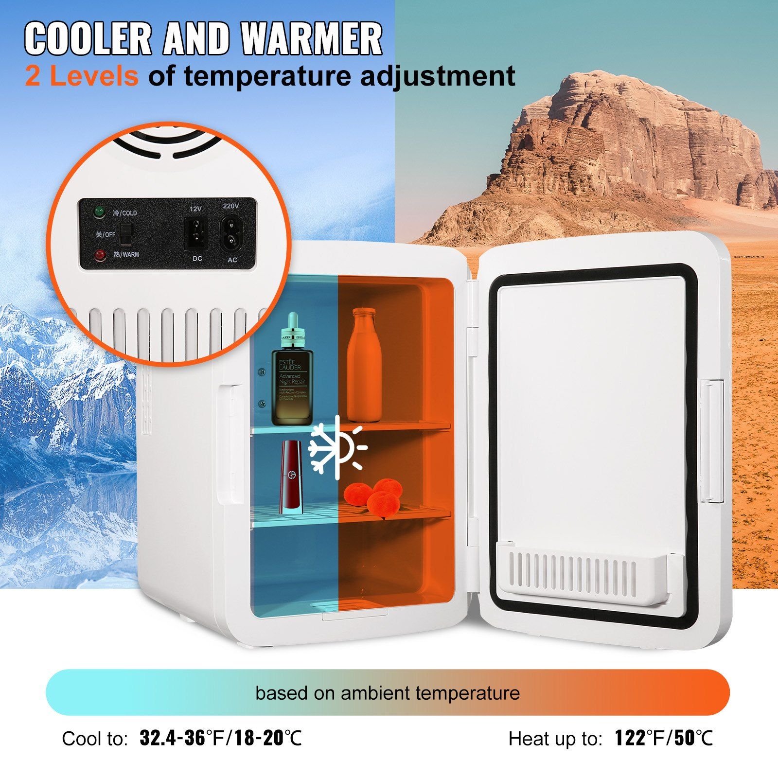 Mini 10-Liter/12-Can Portable  - огляд і ціна Luxury Skincare Fridge
